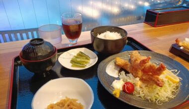 Tempura set at Kusatsu onsen