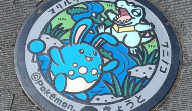 Art of Manhole near Kyoto Railway Museum