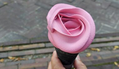 Stunning rose soft serve