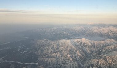 Beautiful Mountain View on the way to Toyama Airport