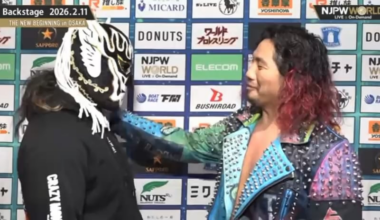 He didn’t cry before, in the middle or after his match. Didn’t even cry in his post main event celebration. But he cried saying goodbye to his greatest rival! Enough to make a grown man cry.