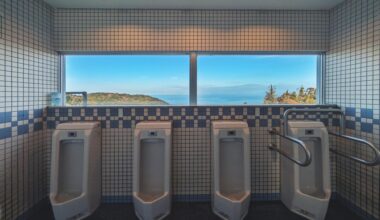 One of the many ways to enjoy the view, rest stop in Ehime.