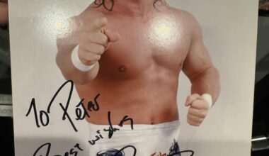 Wild Pegasus/Chris Benoit signed NJPW photo board