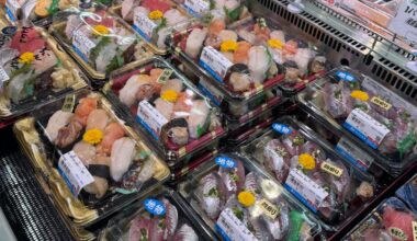 Sushi at Japanese local store