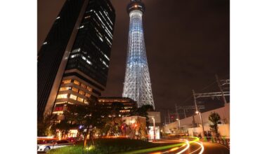 The Sky Tree at Night