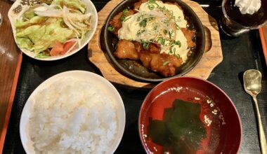 800 yen chicken nanban lunch special at my local izakaya