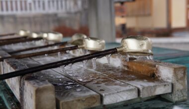 Frozen Hishaku at Zenkouji