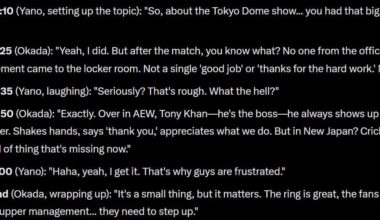 Kazuchika Okada Criticizes NJPW Upper Management on Now-Archived Livestream with Toru Yano