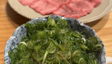 Negi-shio tan (salt & green onion beef tongue) at a yakiniku spot in Osaka 🔥