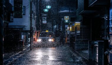 雨が降る夜