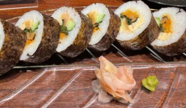 I don’t really enjoy sushi but I liked this Futomaki