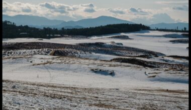 Snow-covered Tottori Sand Dunes