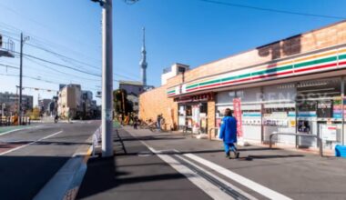 Where is this Tokyo photo spot? (7-Eleven + train crossing + Skytree in background)