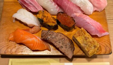 Sushi at my favorite spot in Tokyo