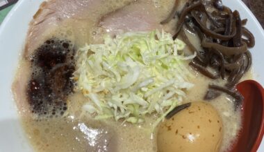 This ramen is amazing! The broth is so rich and flavorful