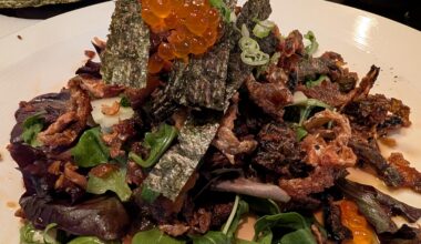 Crispy Salmon Skin Salad