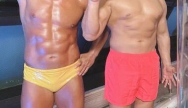 Tanahashi and Honma going out for a dip