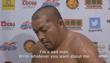 I need more of these memeable subtitled NJPW screengrabs, help me grow my collection!
