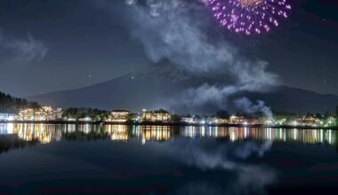 Fireworks at Lake Kawaguchi 2-23-26.