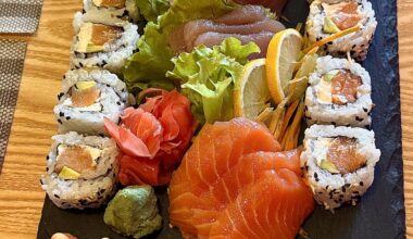 Salmon and Tuna Platter.