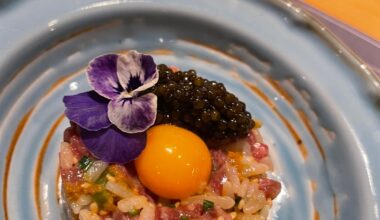 Omakase, Tuna Tartan with Rice and Caviar!!