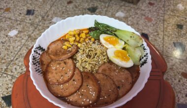 Homemade chicken miso ramen