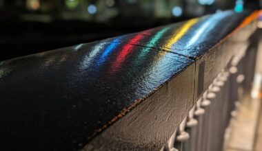 Osaka — Reflections on the bridge across Okawa river