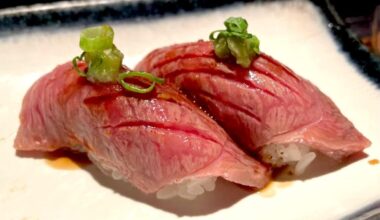 Wagyu beef nigiri, a fantastic taste!