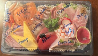 Chirashi Don with a little uni nigiri snack