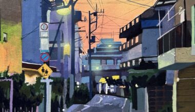 I painted a street in Meguro