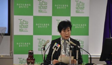 Tokyo Governor Yuriko Koike expressed displeasure in Tottori Prefecture Governor Shinji Hirai's use of the term "auntie"