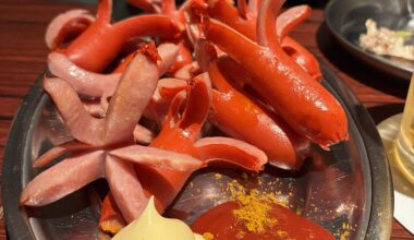 Octopus shaped sausage