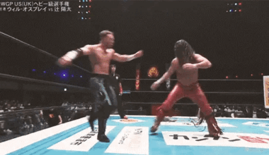 Yota Tsuji slams Will Ospreay, hits a knee lift, then finishes with a curb stomp!