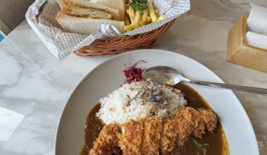Katsu curry and sandwiches