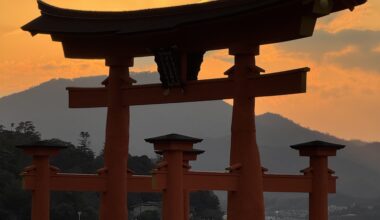 [OC] Itsukushima Shrine- floating torii gate. Miyajima Island, Japan. Beautiful energy there.