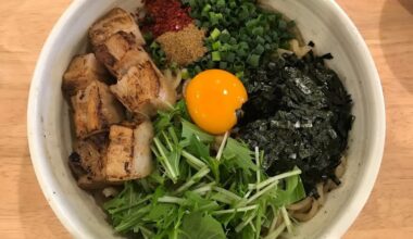 First time trying Nagoya-style Mazesoba 🙂