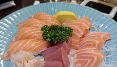 Salmon Nigiri/Sashimi Combo in Strasbourg, France