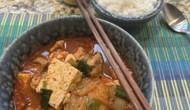 Made some kimchi nabe for the family