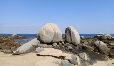 Oshiri Iwa, literally "Butt Rock," Kunisaki, Oita, Japan.
