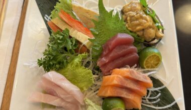 Mixed sashimi at a local restaurant