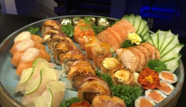 A sushi platter that i made last week