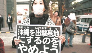 ‘Okinawa has long been dragged into US wars’ – Marines stationed in Okinawa deployed to the Middle East; protest held near the U.S. embassy