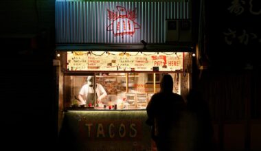 Kyoto street scenes at night