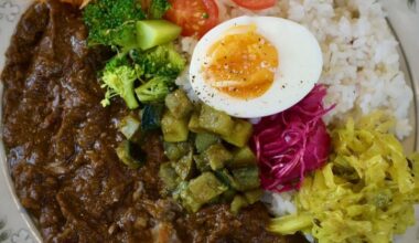 Japanese Beef Curry with Rice and Soft Boiled Egg