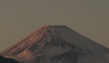 Our view of Mt.Fuji from our hotel in Mishima. (Nov. 2025)
