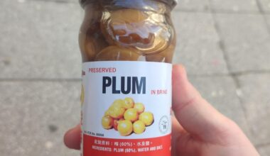 Umeboshi using brined plums