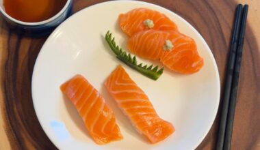 I just started my homemade sushi making journey. Starting with Salmon!