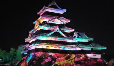 Matsumoto castle by night