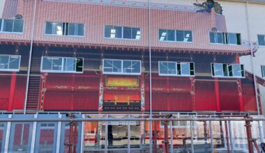 “Shuri Castle in Okinawa — visitors can watch the reconstruction after the fire”