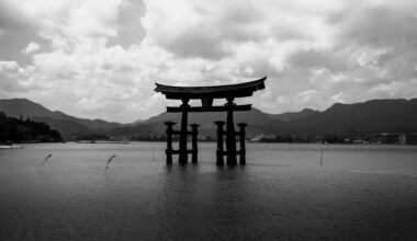 Floating Torii — Miyajima in Monochrome